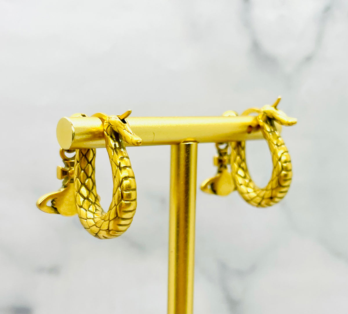 VIVIENNE WESTWOOD Rare Lunar New Year Snake Orb Earrings - Pre owned