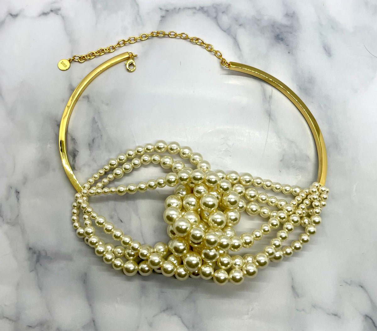 CHRISTIAN DIOR Pearl Statement Necklace - Pre owned