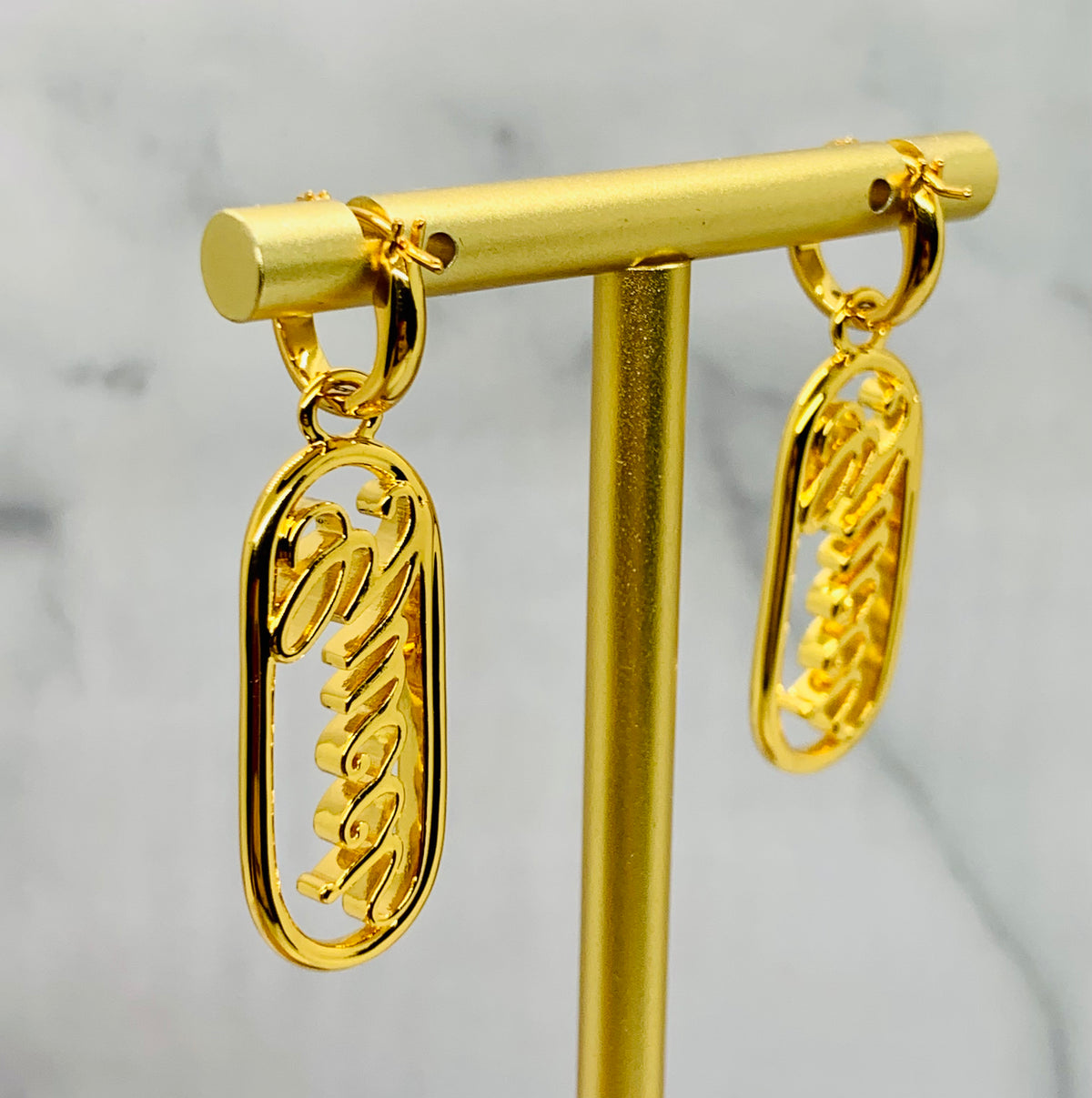 GUCCI Signature Pendant Earrings - Pre owned