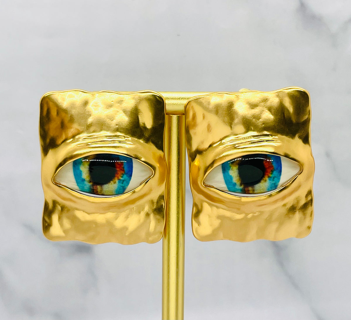 SCHIAPARELLI Statement Eye Earrings - Pre owned