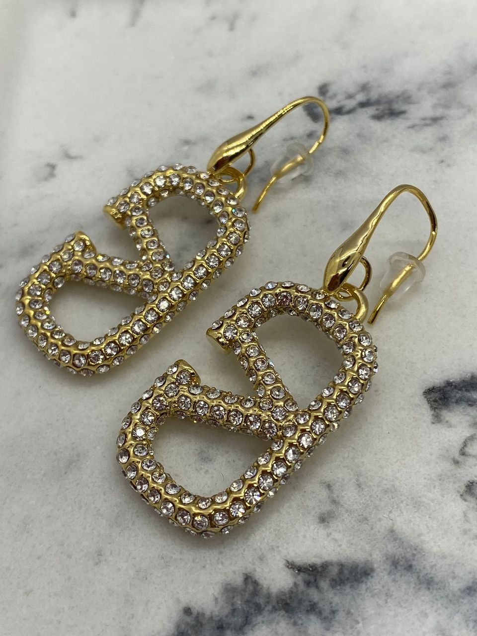 VALENTINO Rhinestone Earrings - Pre owned