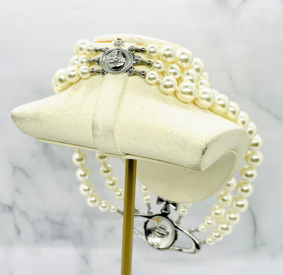 VIVIENNE WESTWOOD Pearl Statement Choker Necklace - Pre owned