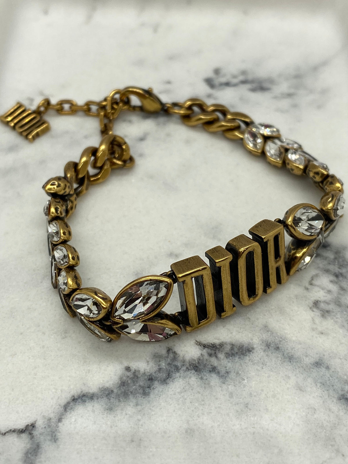 CHRISTIAN DIOR Crystal Adorned Bracelet - USED