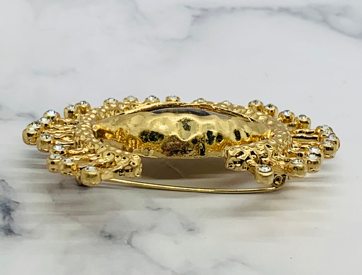 SCHIAPARELLI Statement Eye Brooch Pin - Pre owned