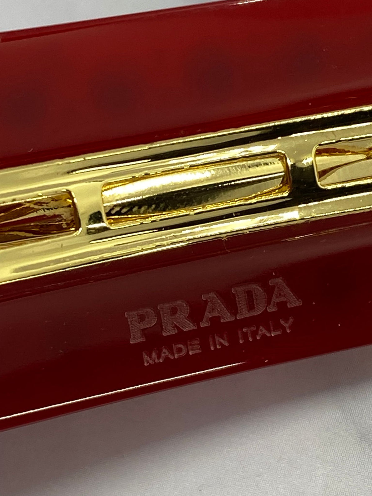 PRADA Ruby Rhinestone Hair Clip Barrette - Pre owned