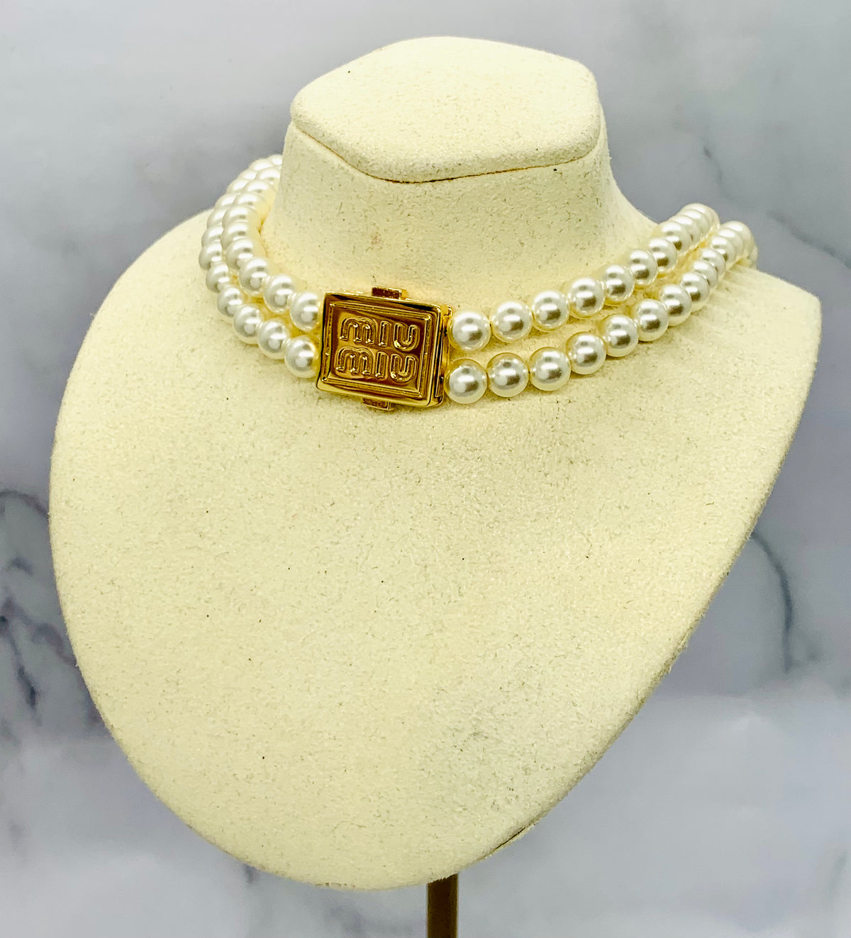 MIU MIU Pearl Double Strand Necklace - Pre owned