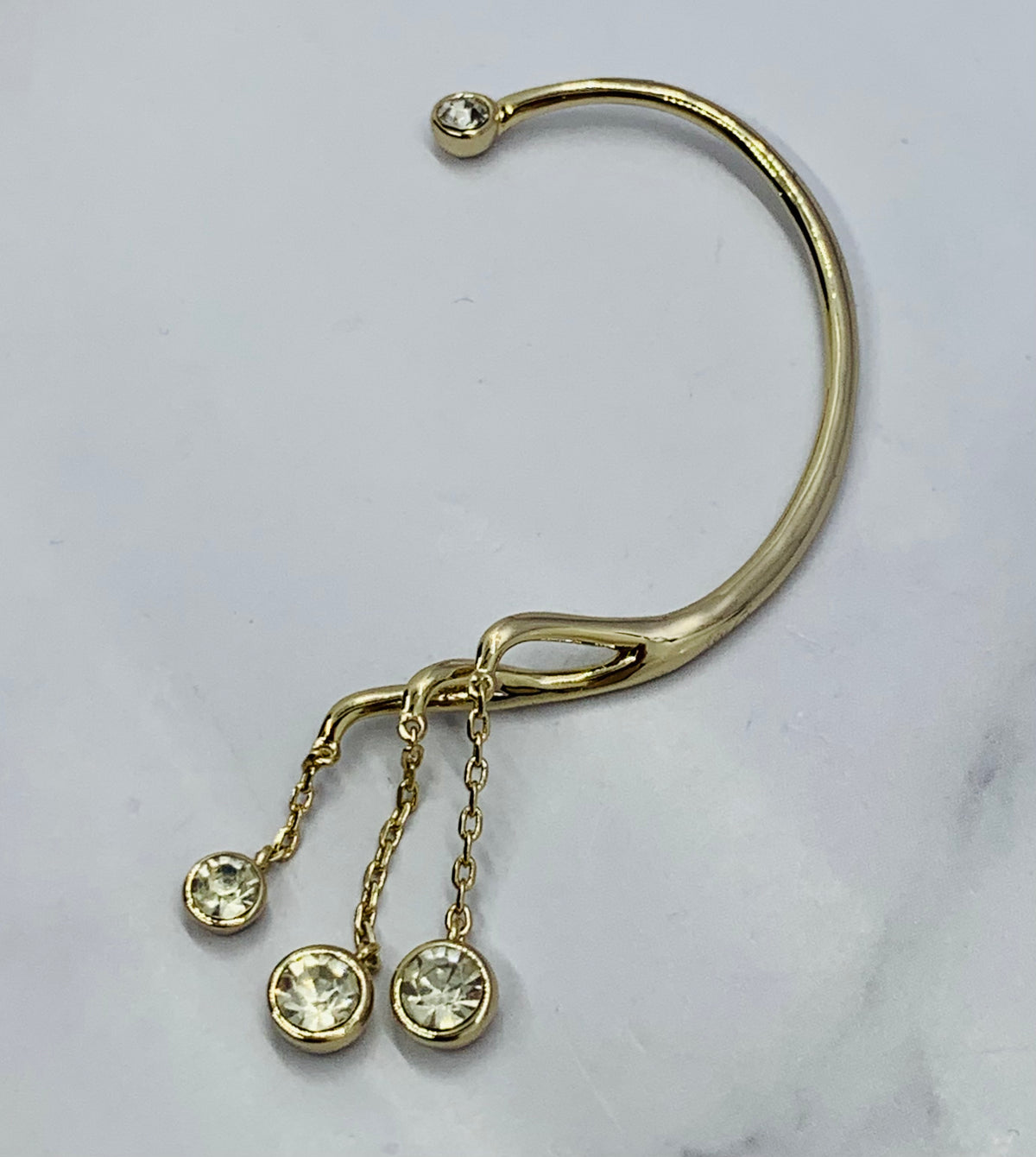 CHRISTIAN DIOR Single Ear Cuff w Rhinestones - Pre owned