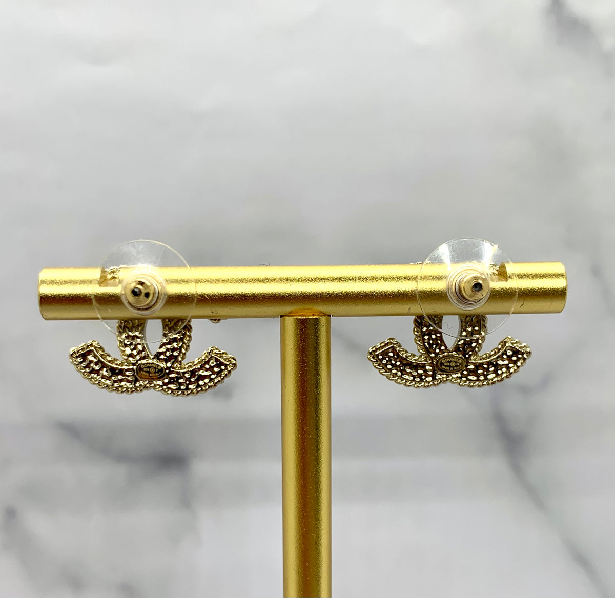 CHANEL CC Black Earrings - Pre owned