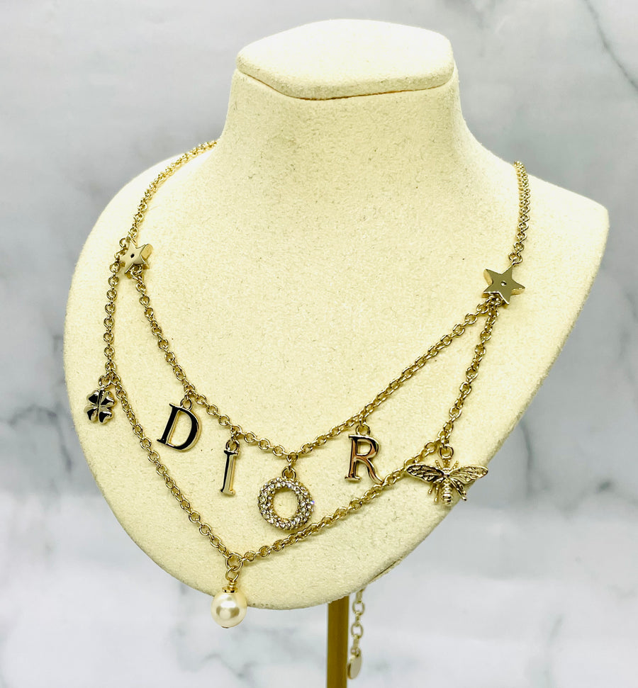 CHRISTIAN DIOR Rhinestone Statement Necklace - Pre owned