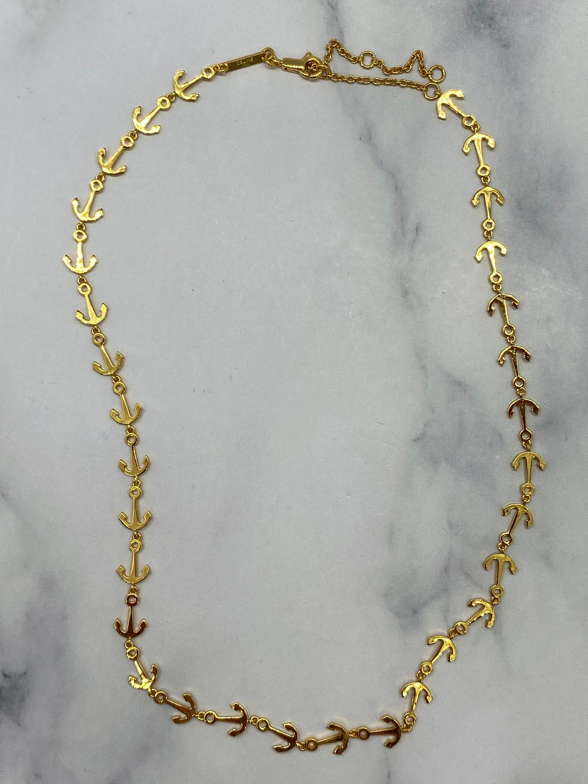 CELINE Gold Tone Anchor Necklace - Pre owned