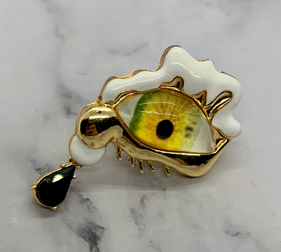SCHIAPARELLI Crying Eye Adjustable Ring - Pre owned