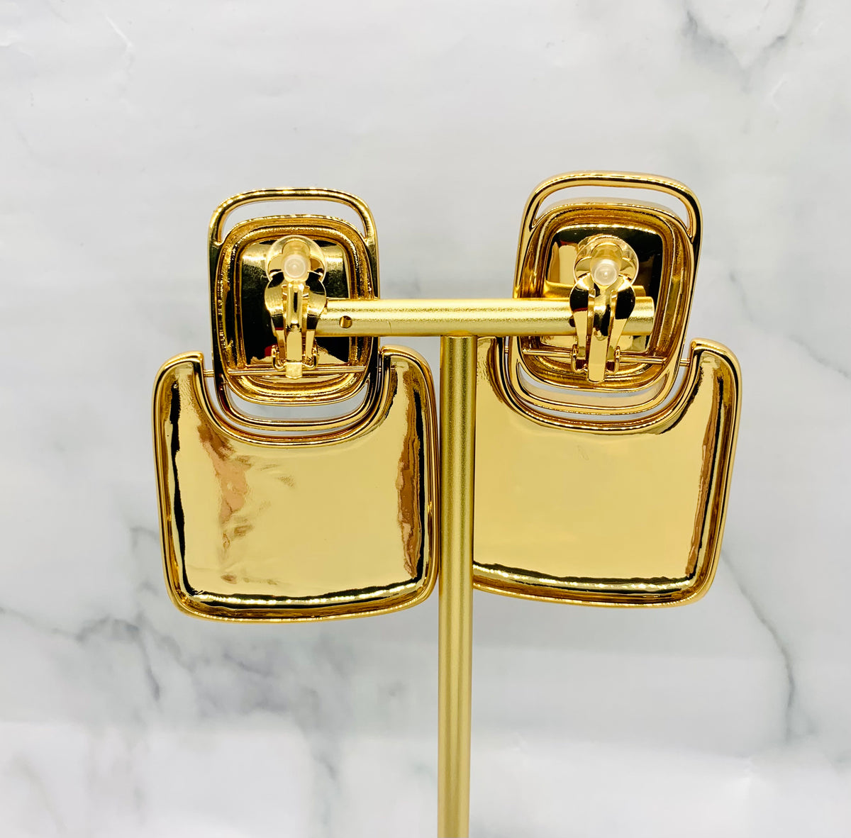 YSL YVES SAINT LAURENT Cabochon Clip On Earrings - Pre owned