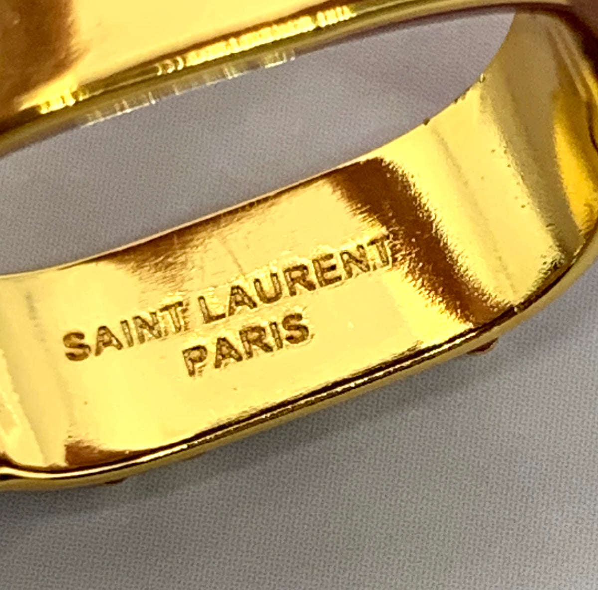 YSL YVES SAINT LAURENT Burgundy Enamel Earrings - Pre owned