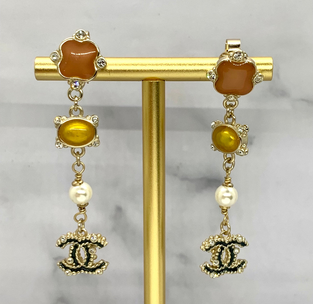 CHANEL CC Pendant Earrings - USED