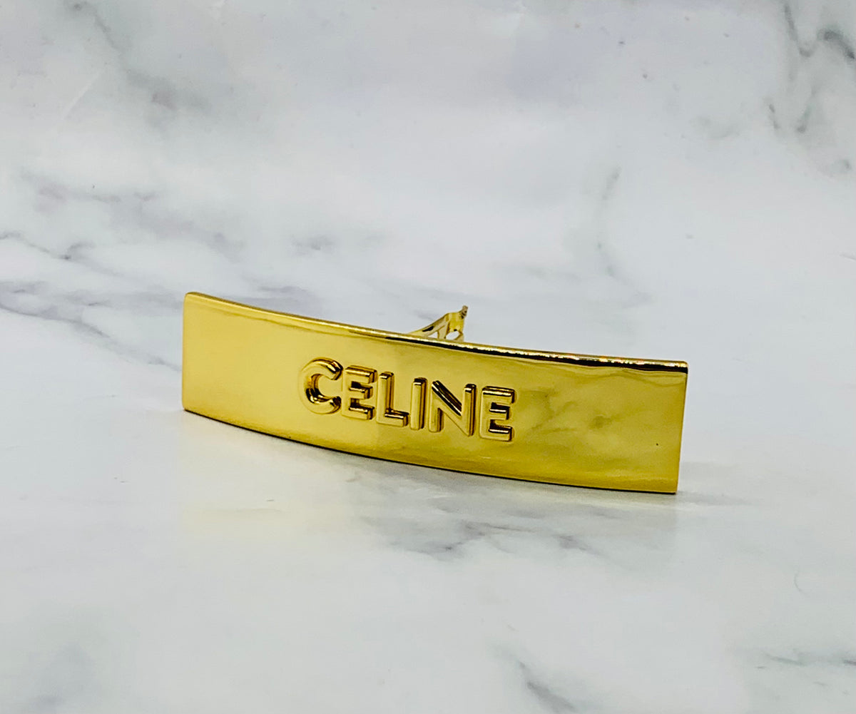 CELINE Metal Hair Clip Barrette - Pre owned