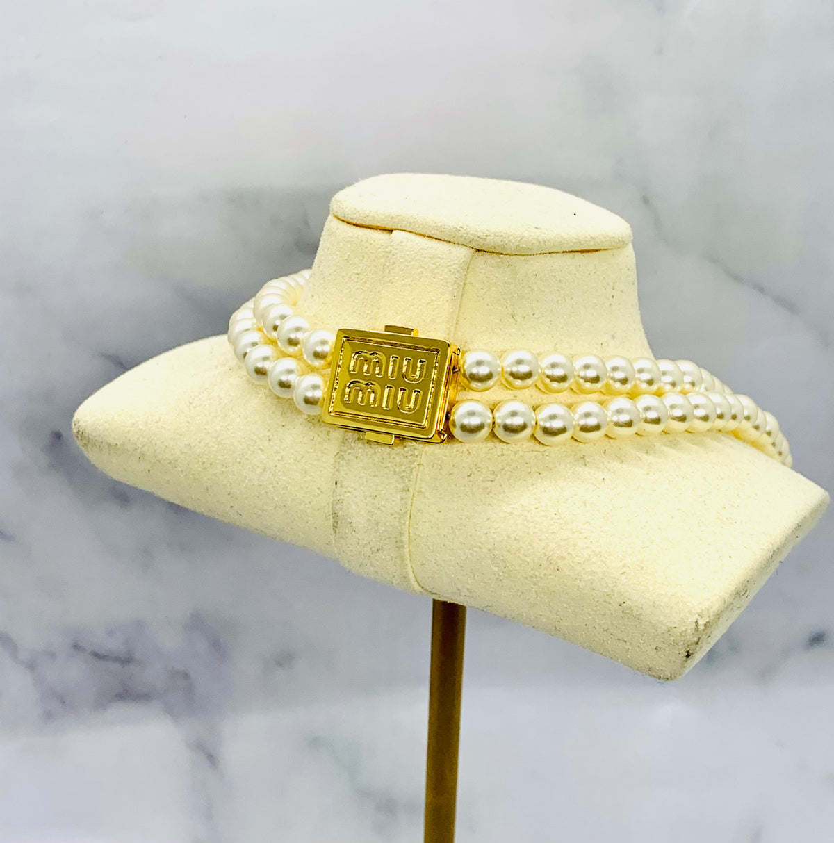MIU MIU Pearl Double Strand Necklace - Pre owned