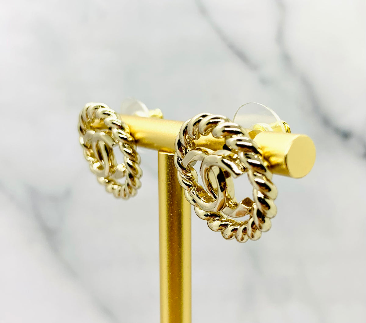 CHANEL CC Circle Earrings - Pre owned