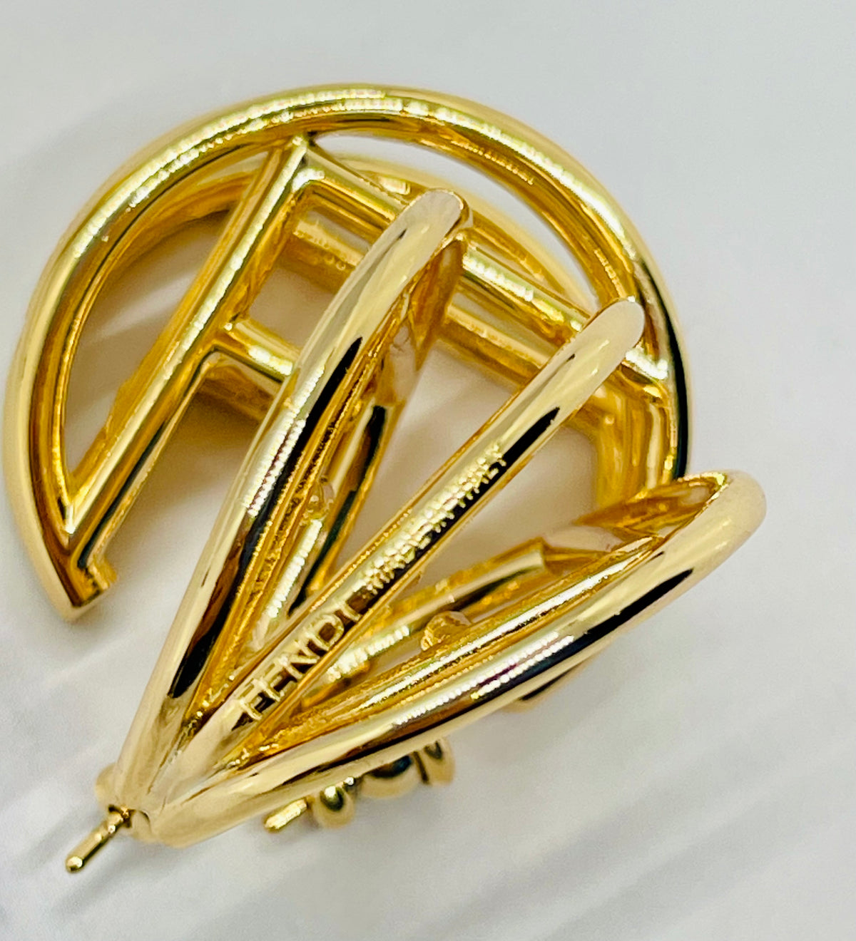FENDI Triple Hoop Monogram Earrings - Pre owned