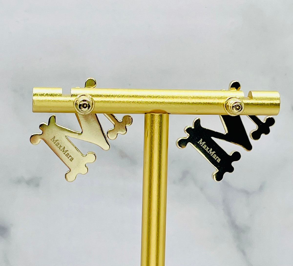 MAX MARA Rhinestone & Pearl Trim Earrings - Pre owned