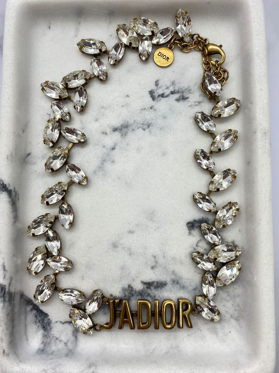 CHRISTIAN DIOR J'Adior Crystal Choker Necklace - Pre owned