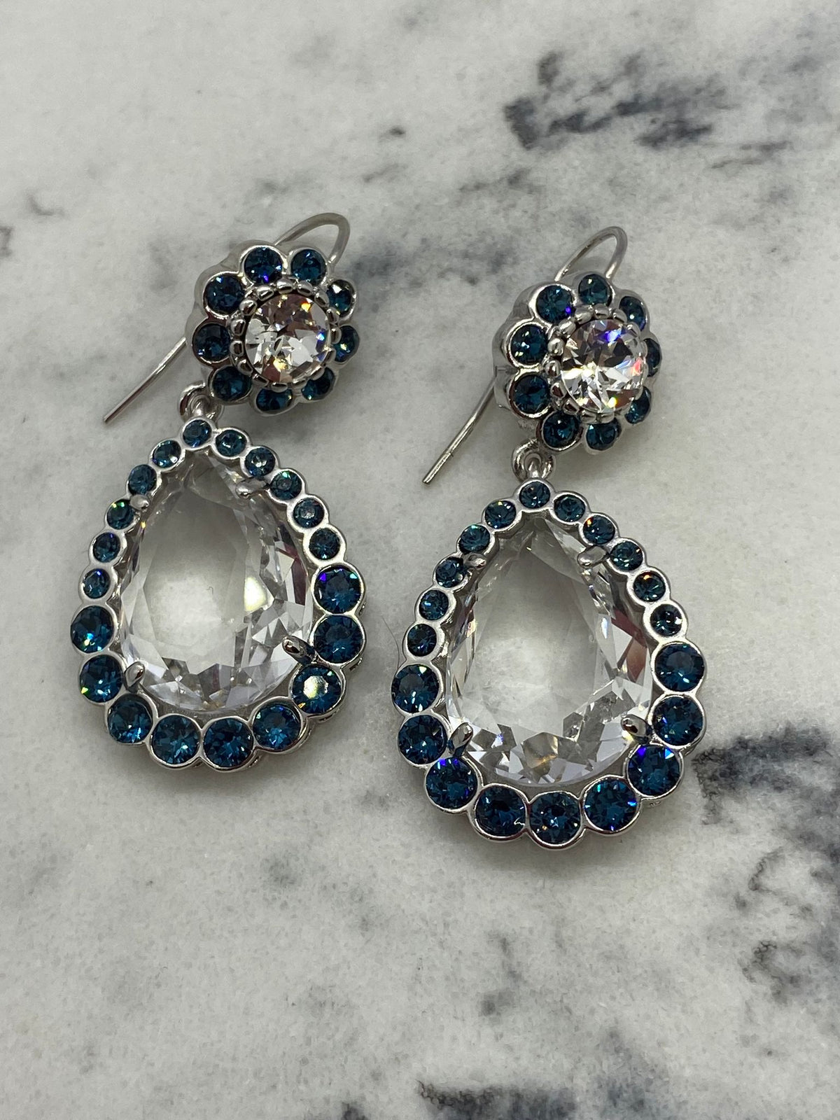 MIU MIU Crystal Pendant Earrings - Pre owned