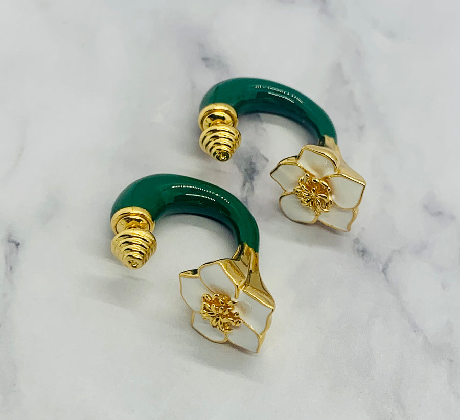 BOTTEGA VENETA Flower Earrings - Pre owned
