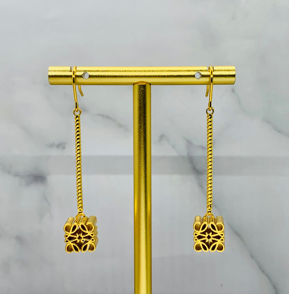 LOEWE Monogram Pendant Earrings - Pre owned