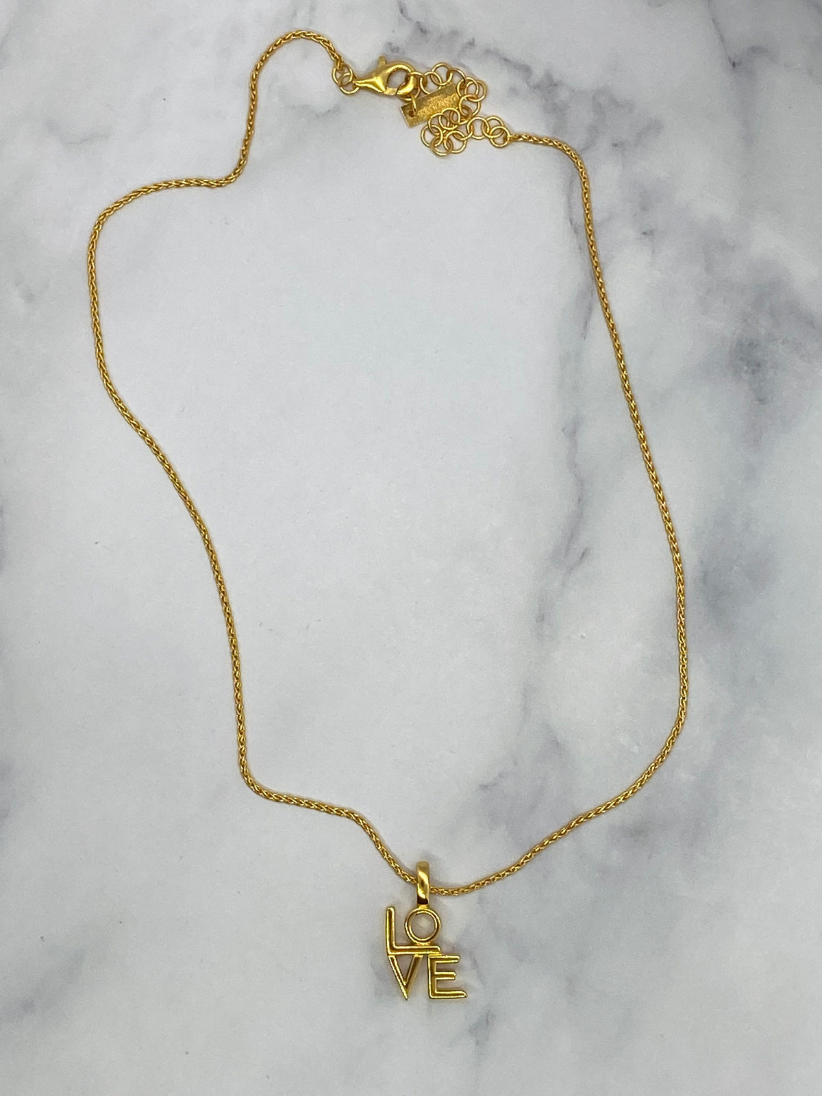 YSL Yves Saint Laurent LOVE Gold Tone Necklace - Pre owned