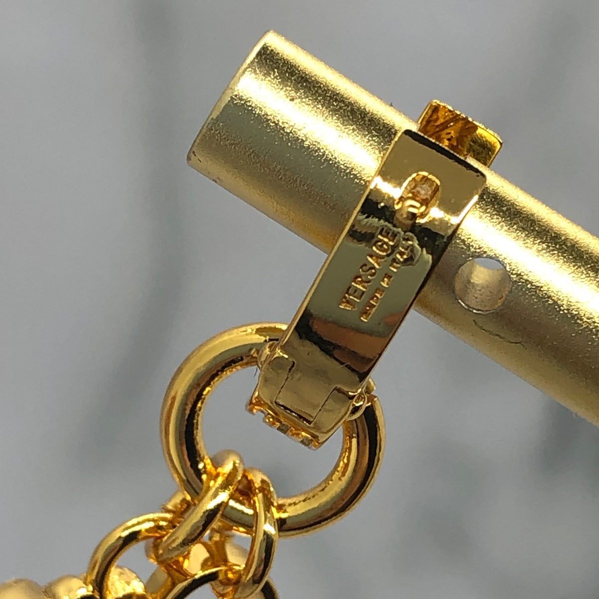 VERSACE Medusa Knife & Fork Gold Earrings - Pre owned