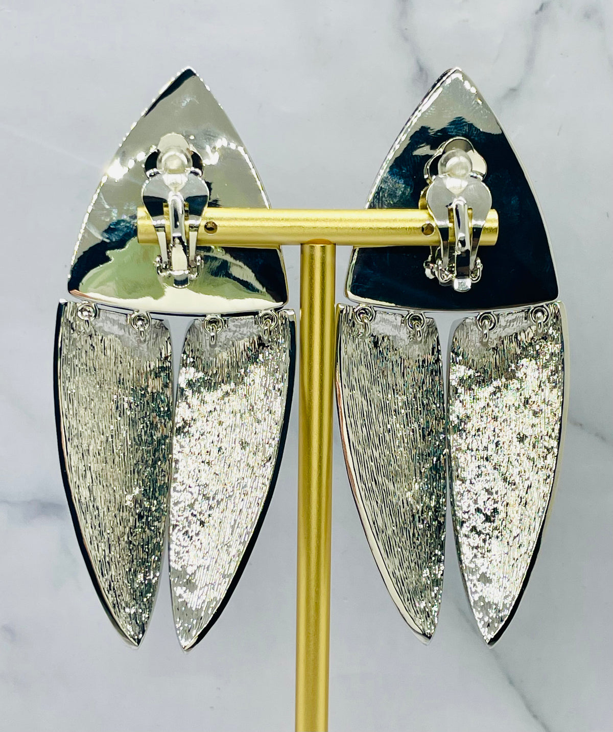YSL YVES SAINT LAURENT Resin & Rhinestone Earrings - Pre owned