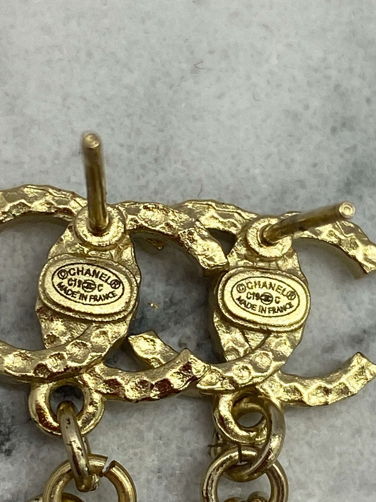CHANEL CC Pendant Earrings - USED