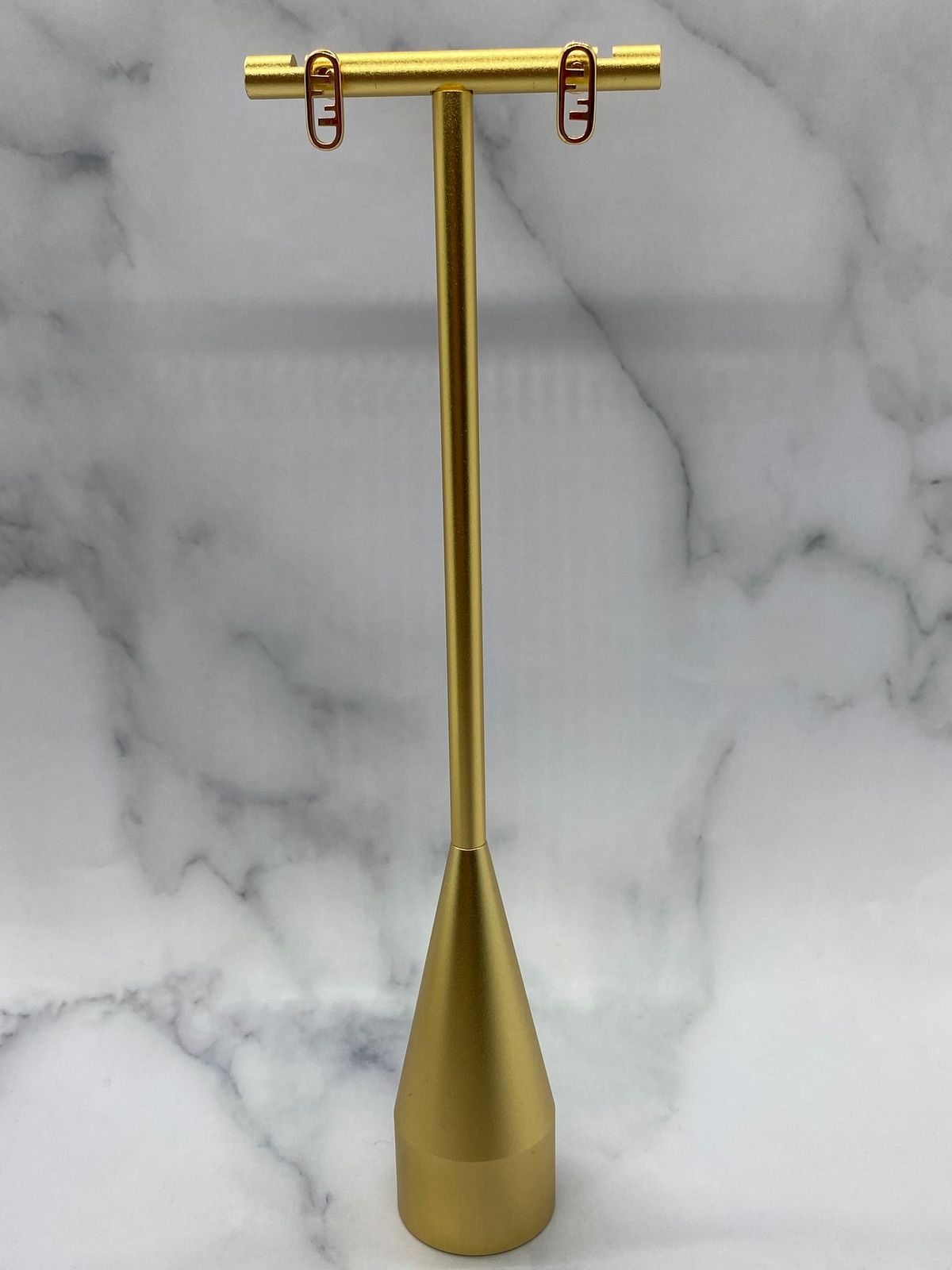 FENDI F Gold Tone Small Earrings - Pre owned