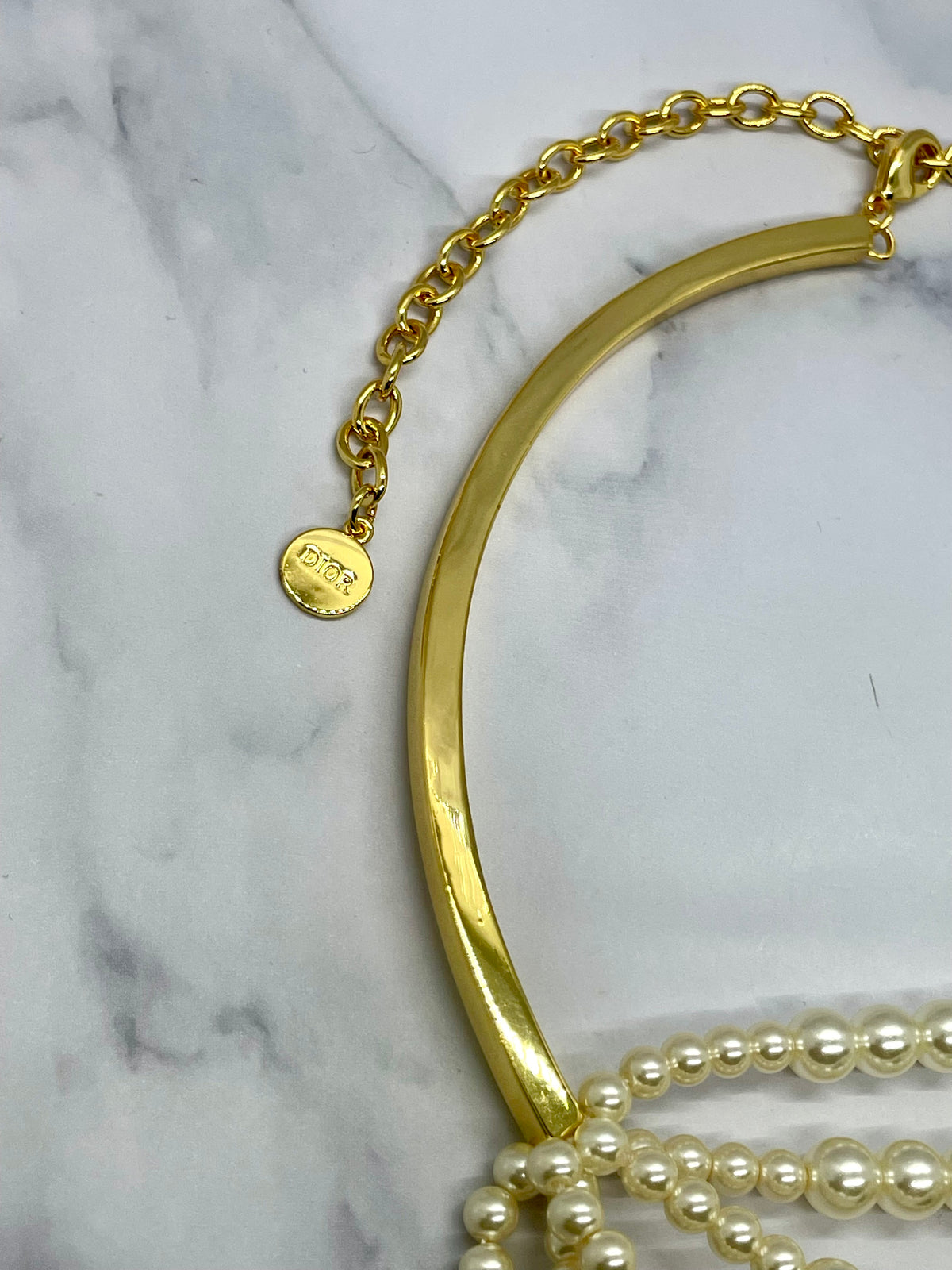 CHRISTIAN DIOR Pearl Statement Necklace - Pre owned