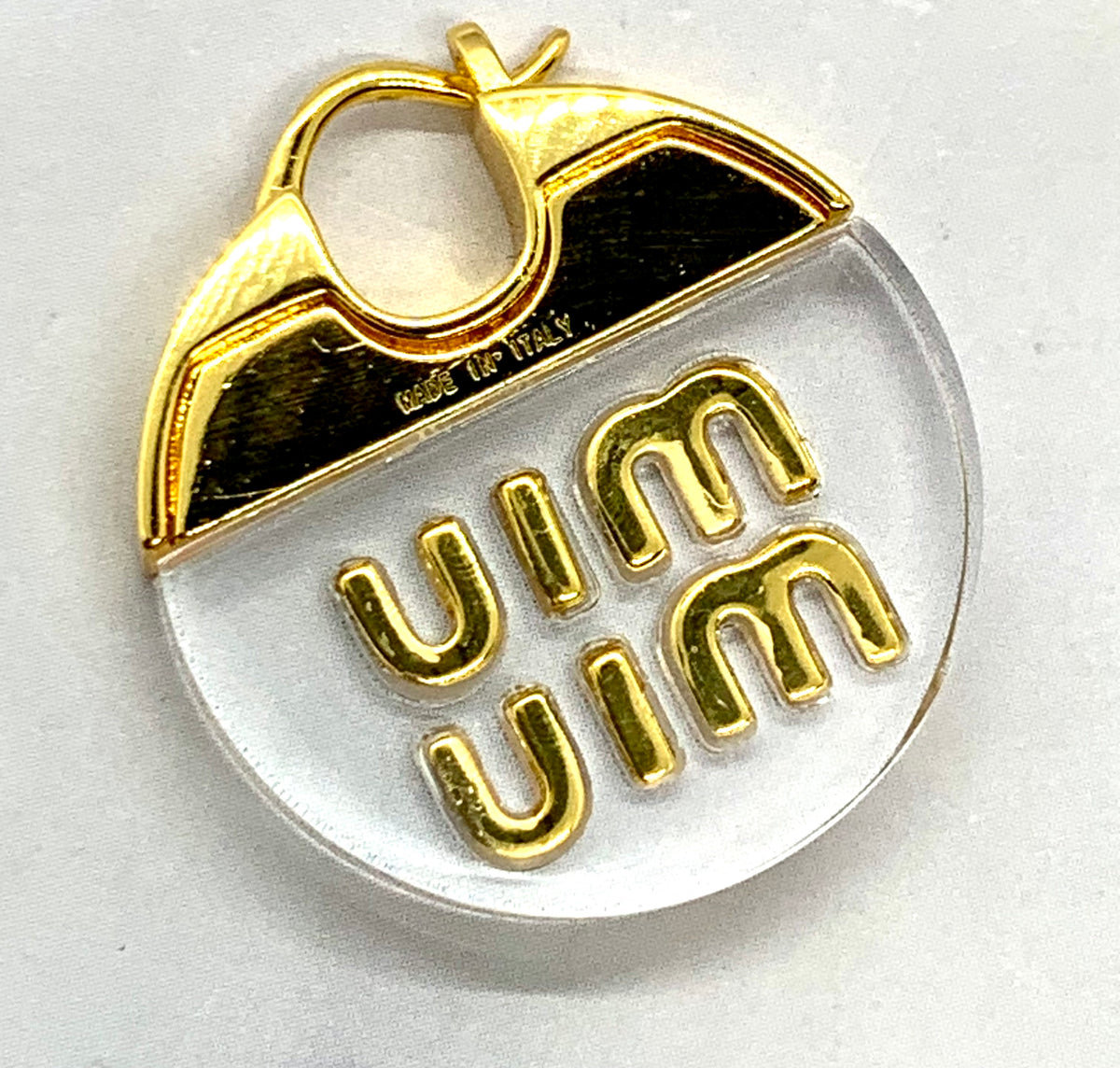 MIU MIU Clear Disc Earrings - Pre owned