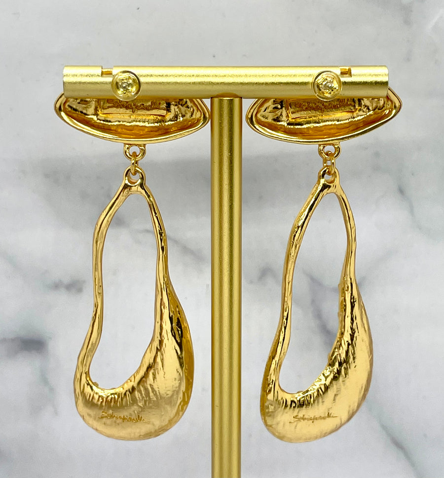SCHIAPARELLI Statement Pendant Earrings - Pre owned