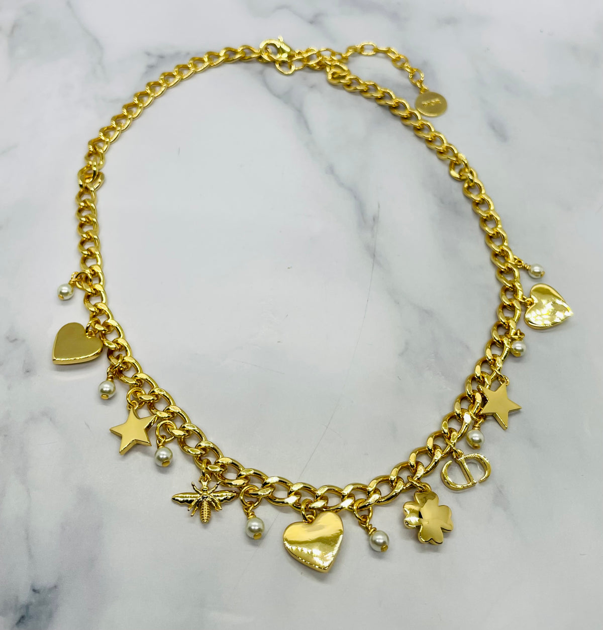 CHRISTIAN DIOR Charm Statement Necklace - Pre owned
