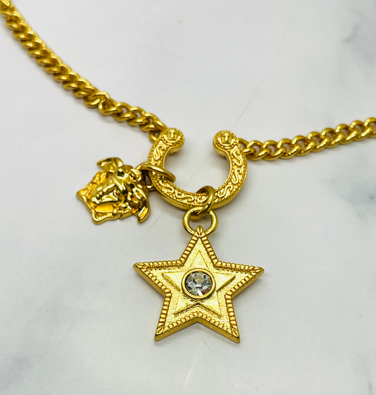 VERSACE Western Medusa Star Necklace - Pre owned