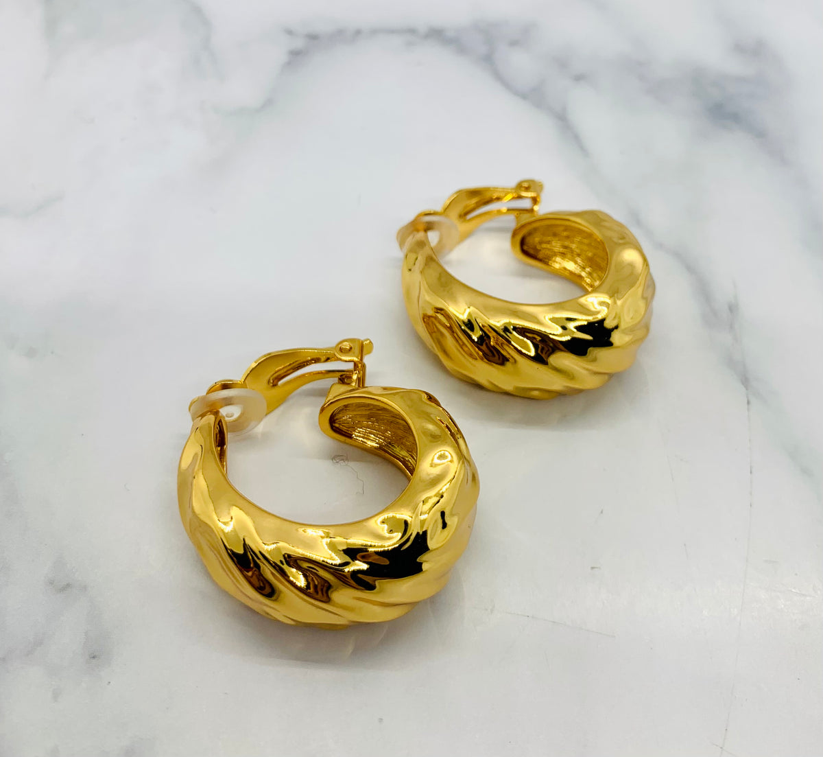 YSL YVES SAINT LAURENT Clip On Statement Earrings - Pre owned