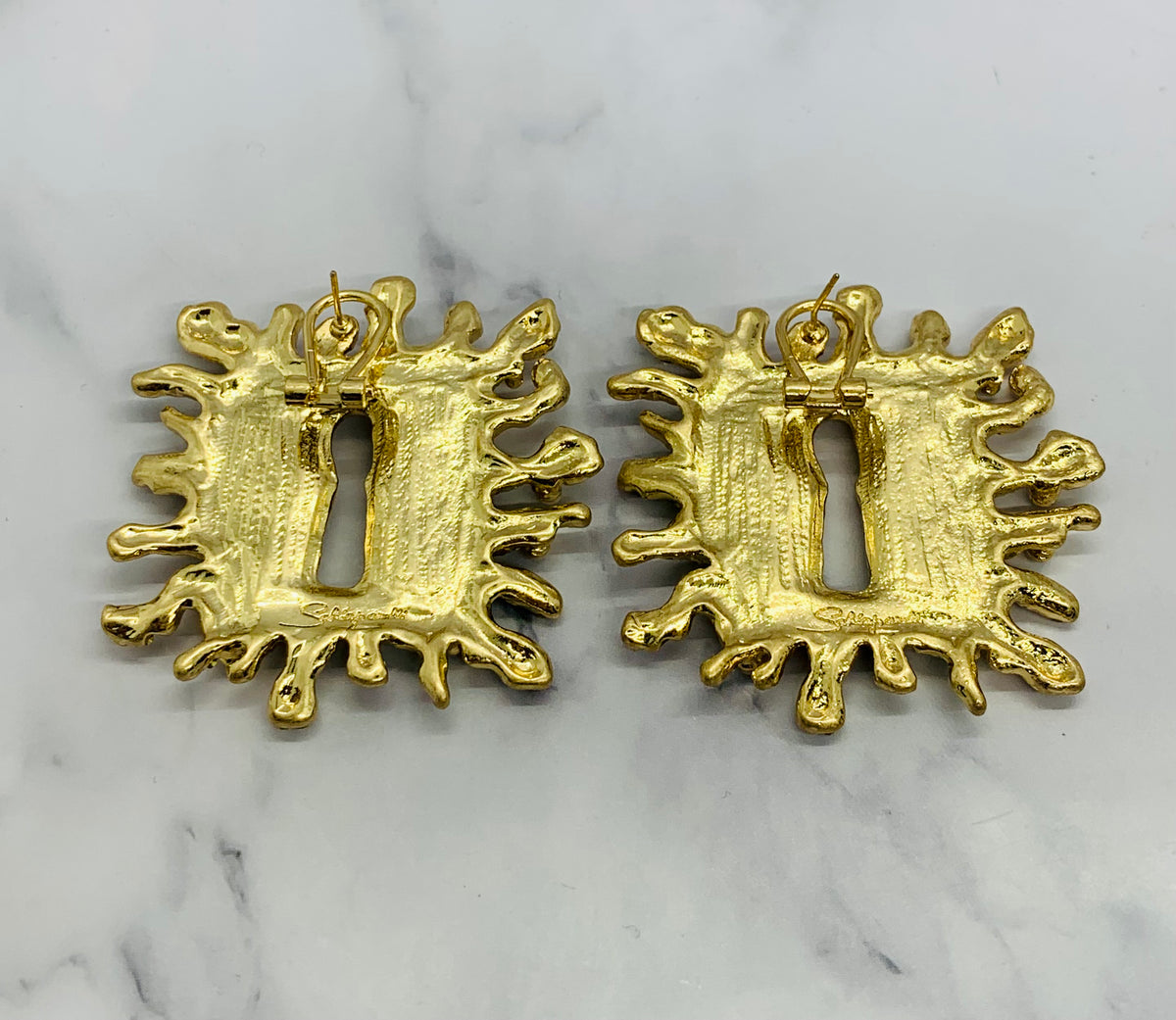 SCHIAPARELLI Key Hold Statement Earrings - Pre owned