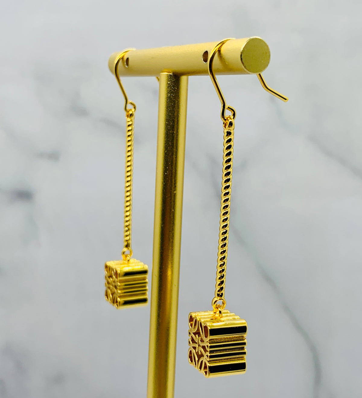 LOEWE Monogram Pendant Earrings - Pre owned