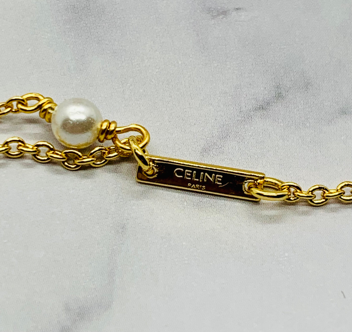CELINE Monogram Tassel Necklace - Pre owned
