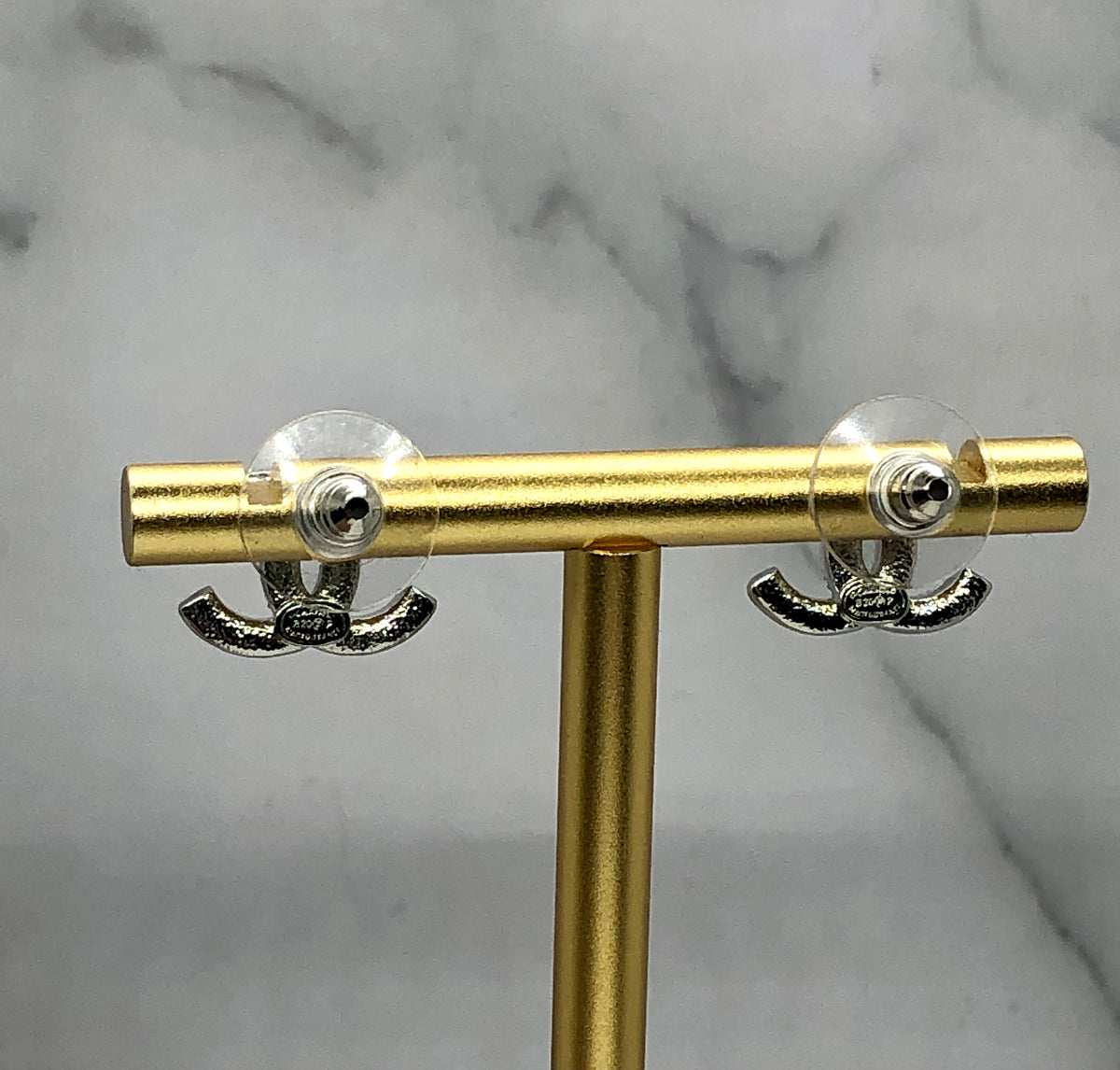 CHANEL CC Rhinestone Earrings - Pre owned