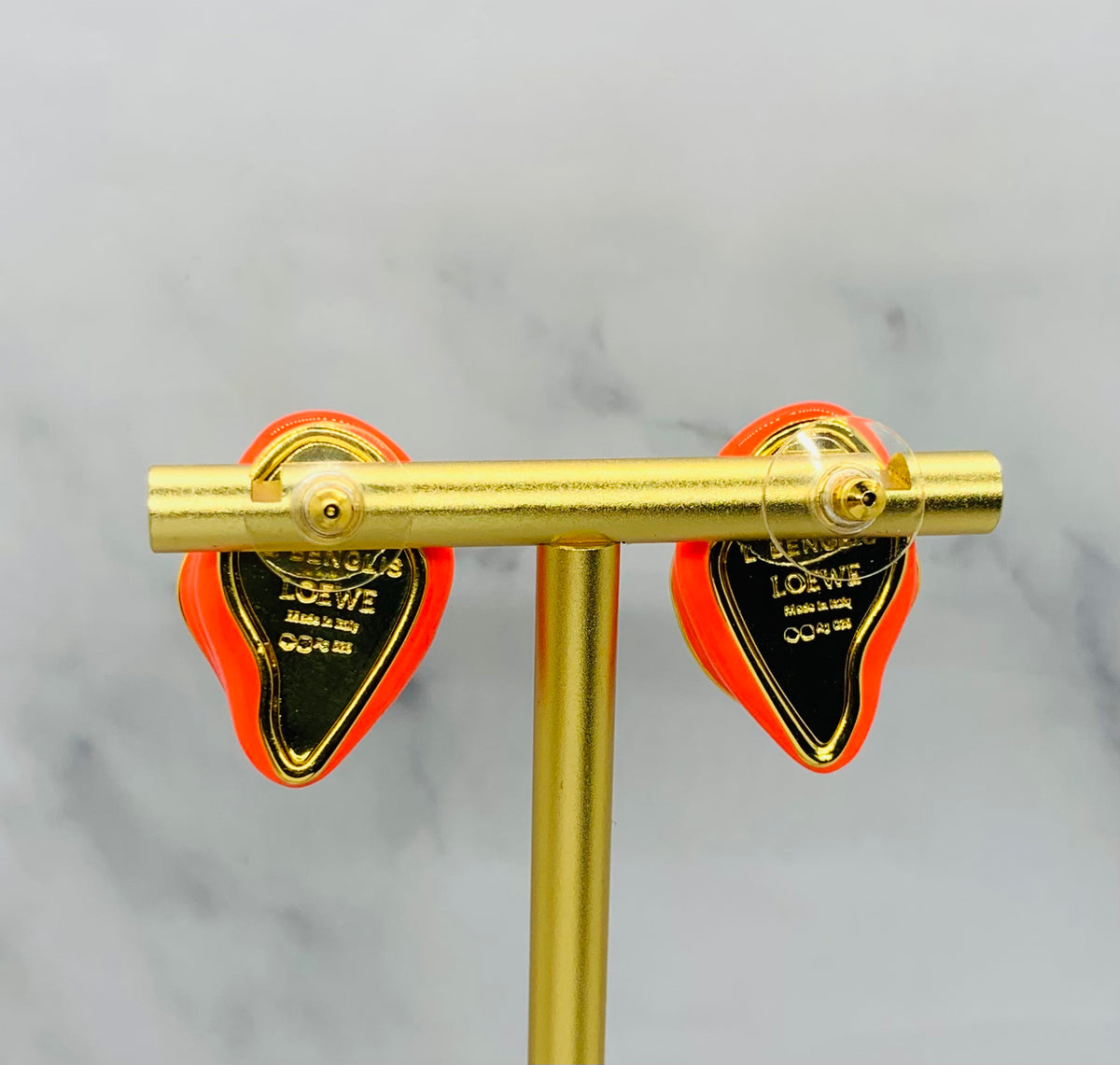 Loewe x Lynda Benglis Red Gold Earrings - Pre owned