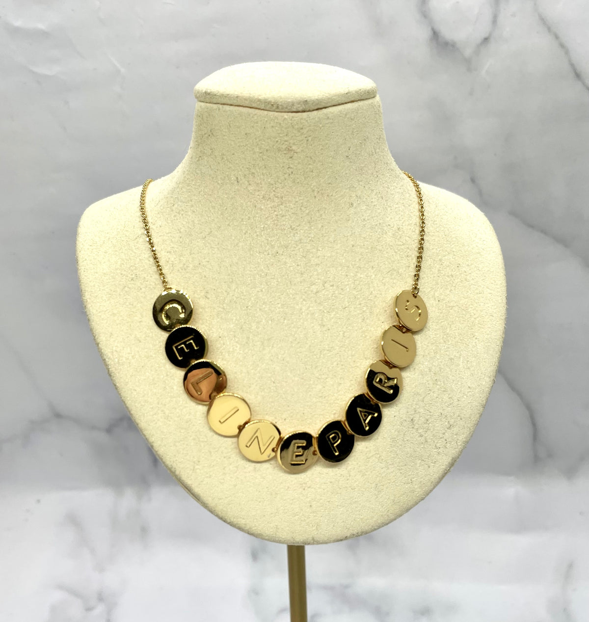CELINE Paris Disc Necklace - Pre owned