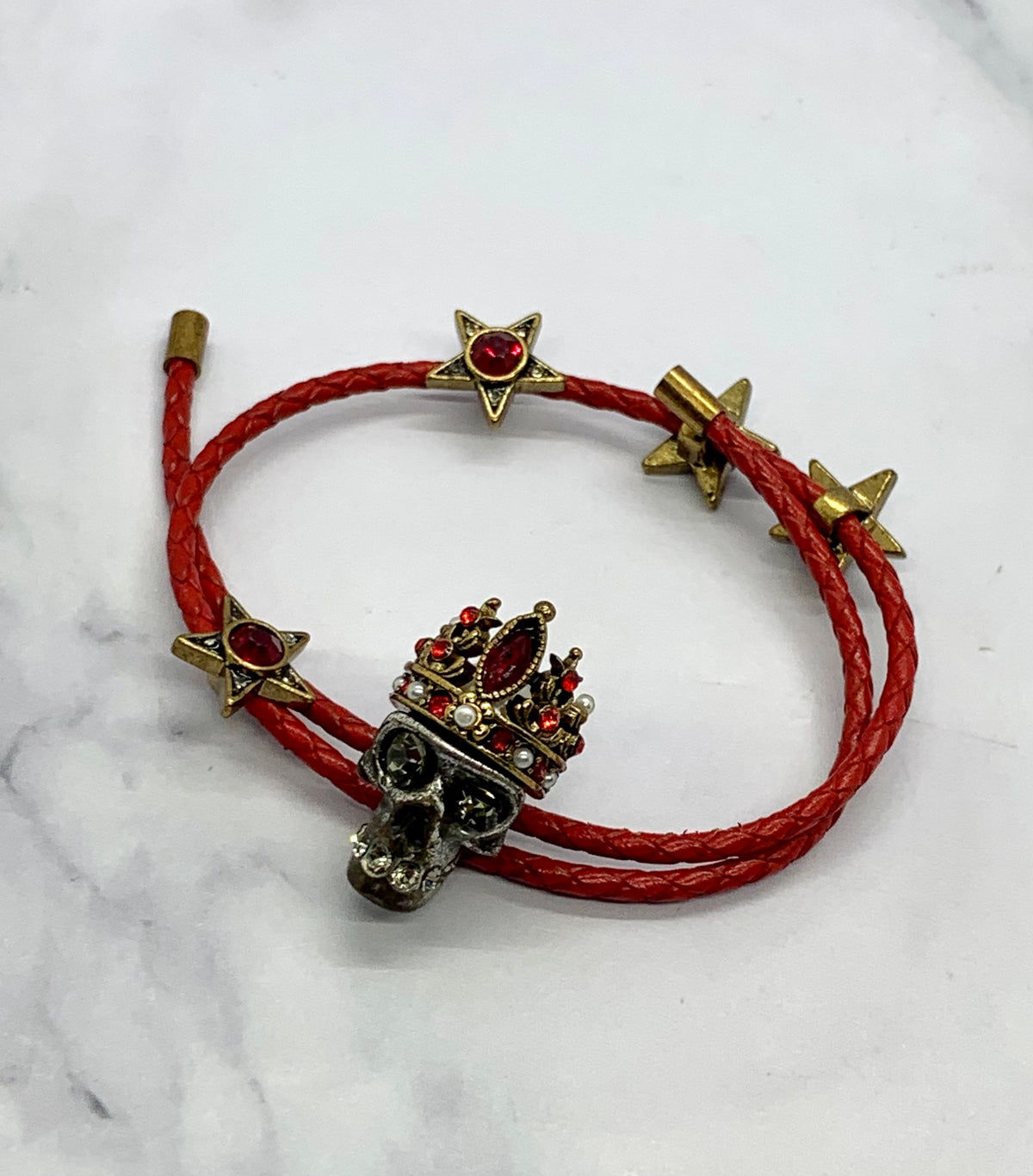 ALEXANDER MCQUEEN Skull Red Rope Bracelet - Pre owned