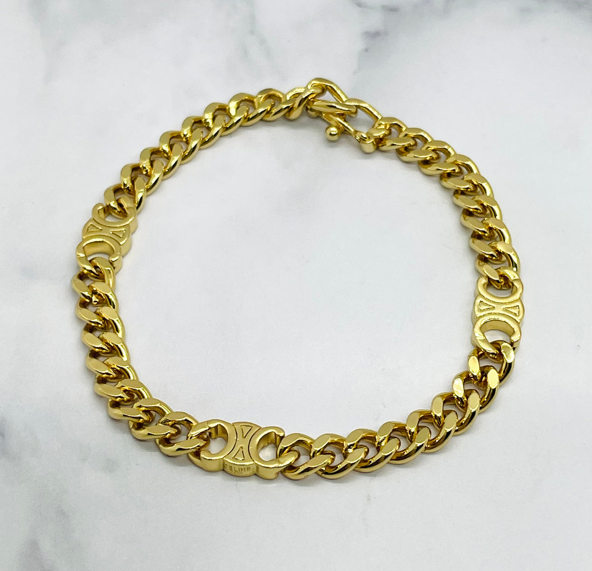 MJ6382 Celine gold monogram chain bracelet