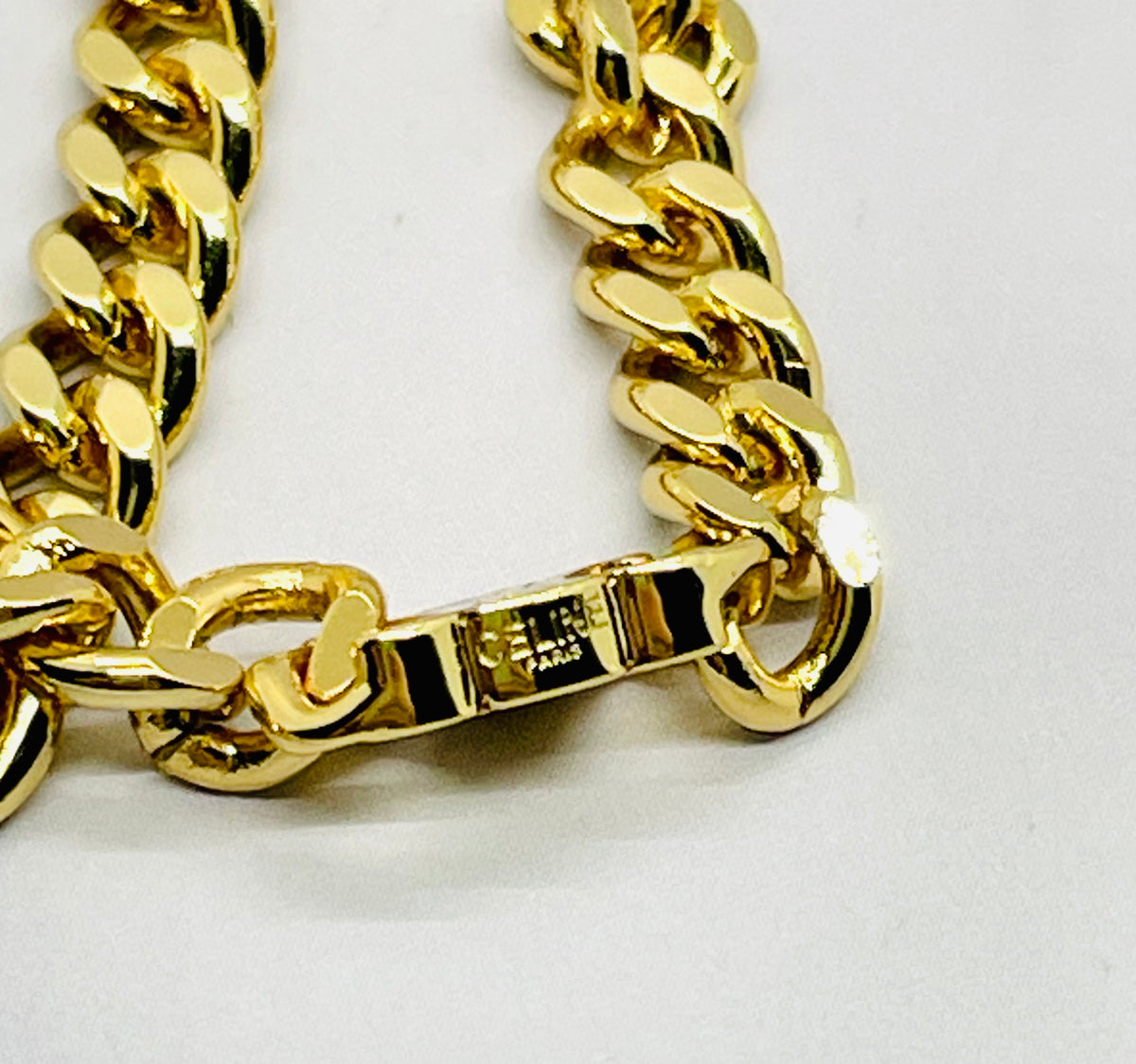 CELINE Gold Monogram Chain Bracelet - Pre owned / MJ6382