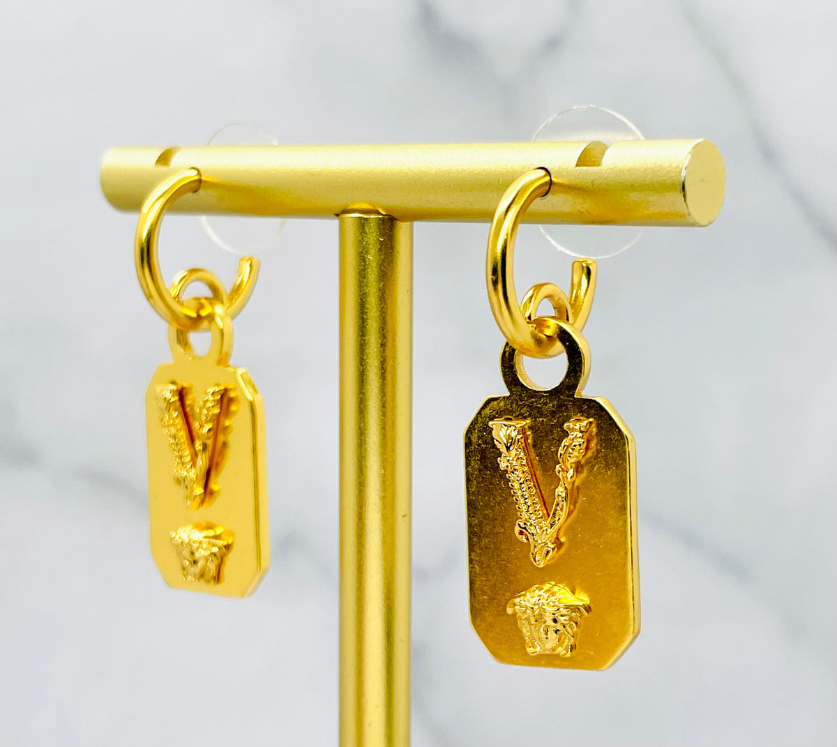 VERSACE V Medusa Pendant Earrings - Pre-Owned — 4