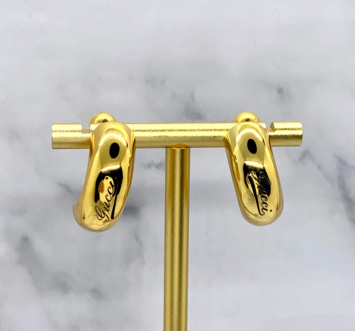 GUCCI Monogram Hoop Earrings - Pre-Owned — 4