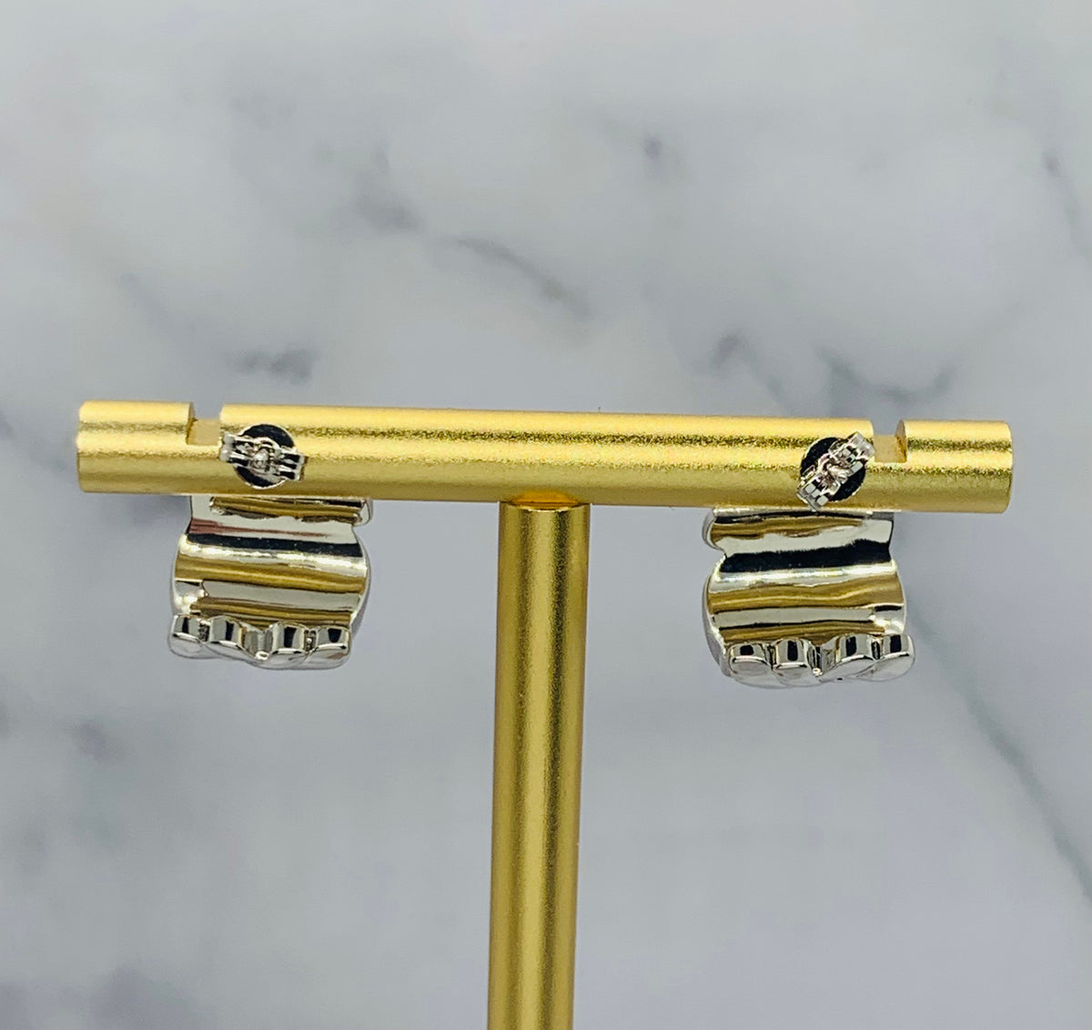 LOEWE Silver & Green Hoop Earrings - Pre-Owned — 3